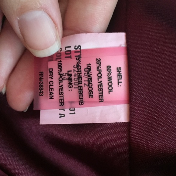 Tahari wool blend ruffle coat - Picture 7 of 8